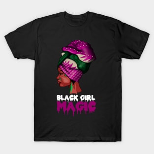 Black Girl Magic, Melanin, Afro Woman T-Shirt